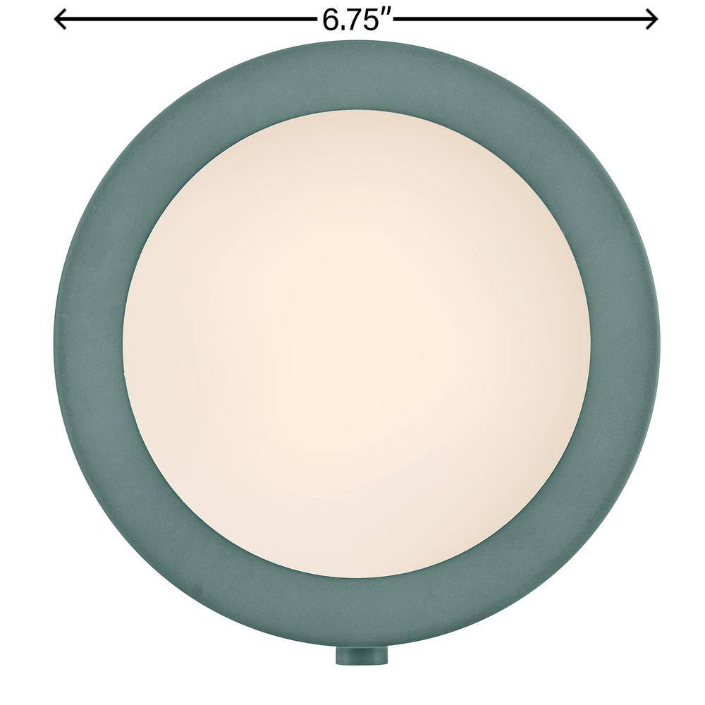 Sage Green and Brass Dimmable Wall Sconce with Etched Opal Glass