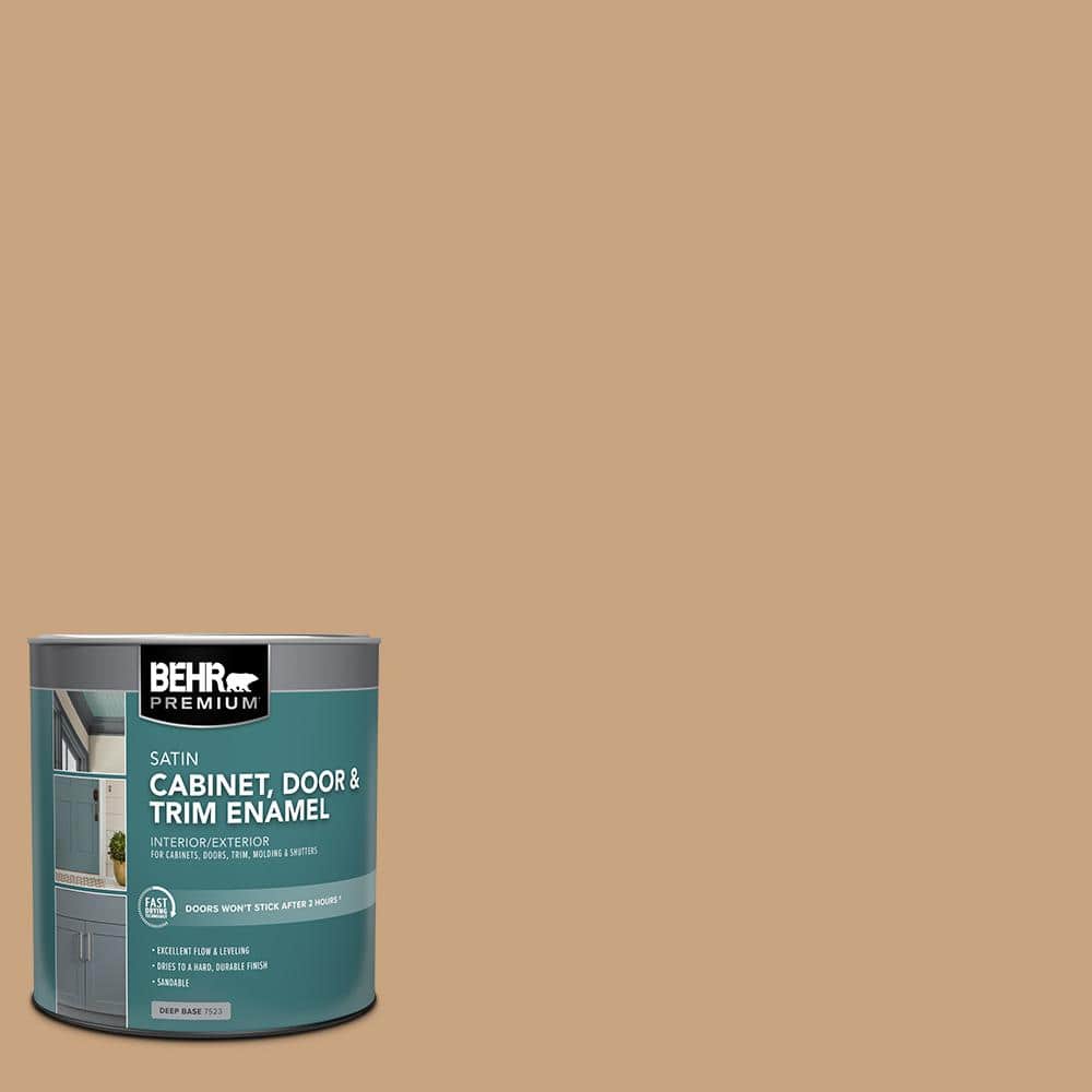 1 qt. #S260-4 Pelican Tan Satin Enamel Interior/Exterior Cabinet, Door & Trim Paint