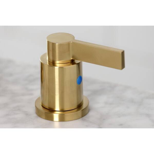 Kingston Brass NuvoFusion Brushed Brass Widespread 2-handle