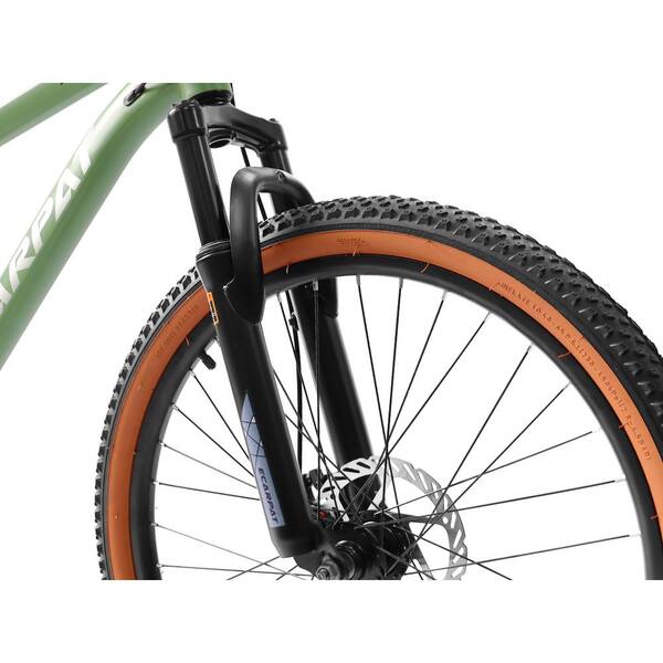 27.5 in. Wheels Mountain Bike Carbon steel Frame Disc Brakes Thumb Shifter  Front fork Bicycles, Green ZWQ-P154253H - The Home Depot