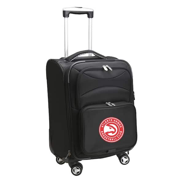 Denco NBA Atlanta Hawks 21 in. Black Carry-On Spinner Softside Suitcase