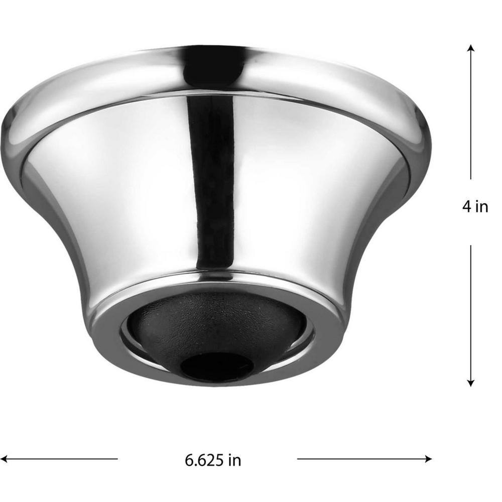 Polished Chrome Ceiling Fan Canopy for Sloped Ceilings