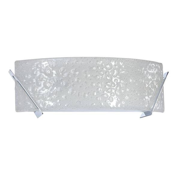 Designers Choice Collection Michaela 2-Light Chrome Vanity Light with Curved Bubble Glass Shade