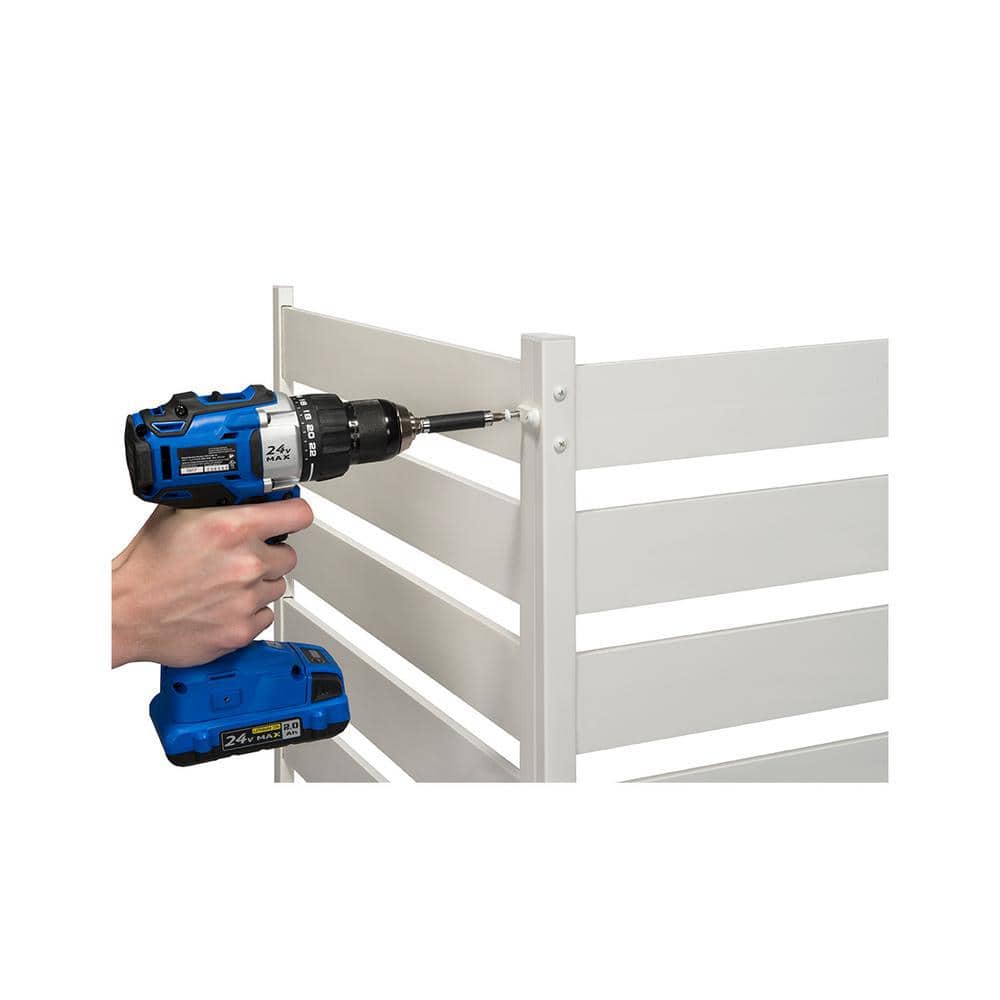 Maui 2-ft White Vinyl Square-Top Garden Fence Panels