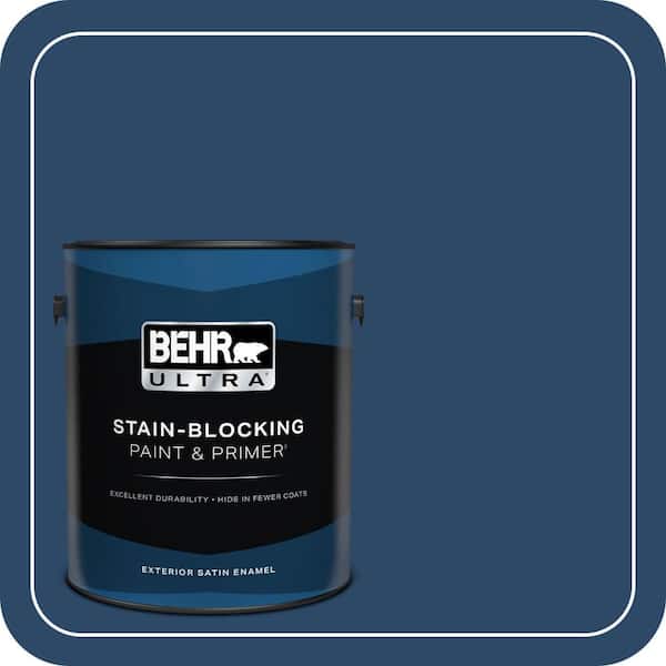 BEHR ULTRA 1 gal. #PPF-57 Lake View Satin Enamel Exterior Paint & Primer
