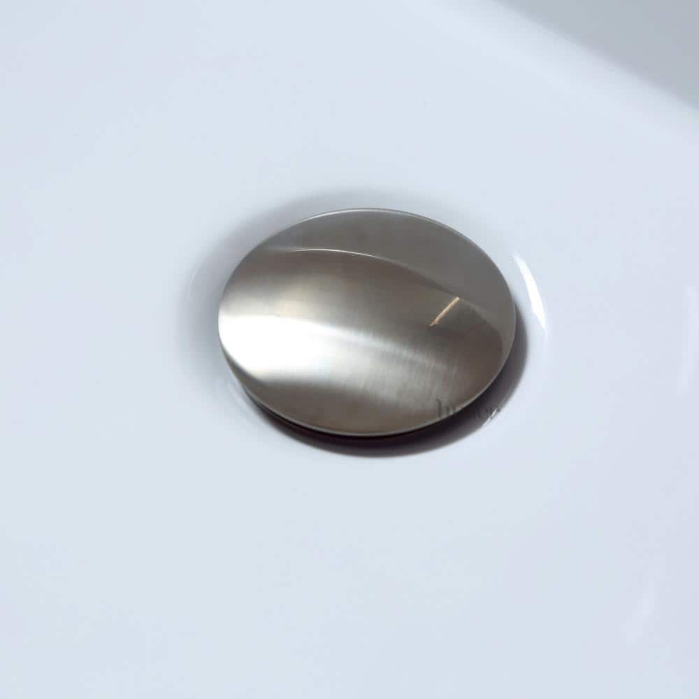 Brushed Nickel Bathroom Sink Push Pop-Up Drain Stopper