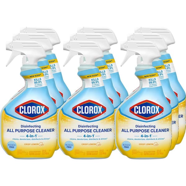 32 oz. Crisp Lemon Scent Bleach Free Disinfecting All-Purpose Cleaner Spray (9-Pack)