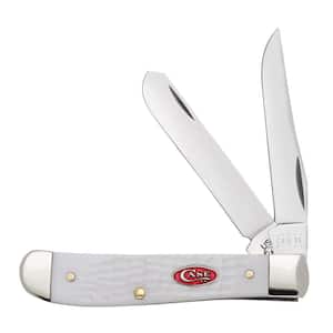 SparXX White Synthetic Standard Jig Mini Trapper Pocket Knife