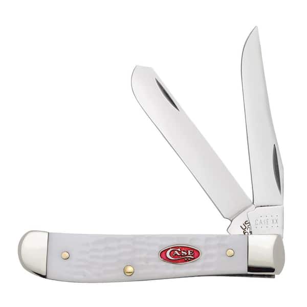 W. R. Case & Sons Cutlery Co SparXX White Synthetic Standard Jig Mini Trapper Pocket Knife