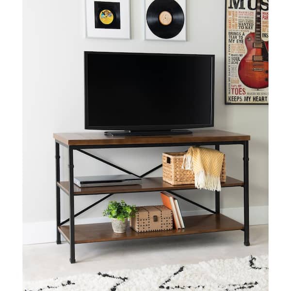 Linon Home Decor Austin 50 In Black, Metal And Wood Tv Console Table Uk