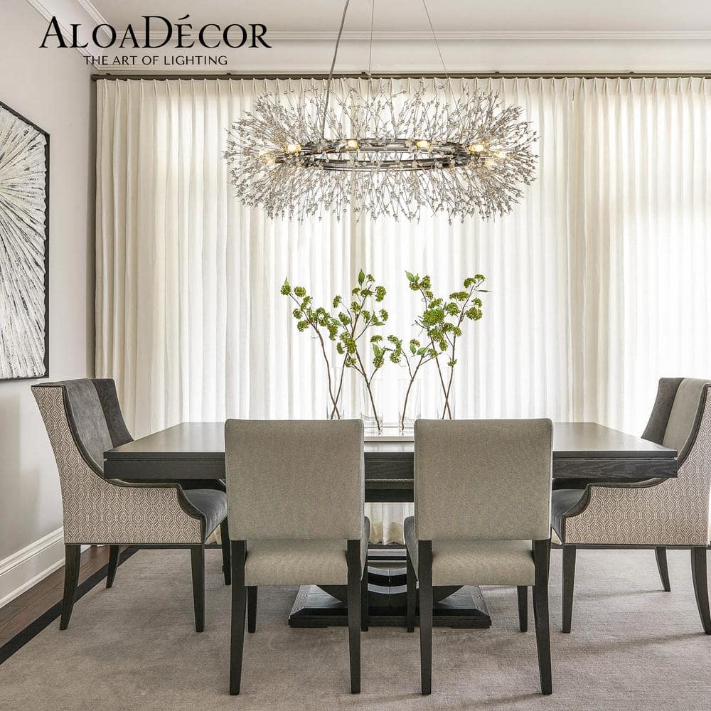 Chrome Crystal Firework Chandelier with Stainless Steel Frame