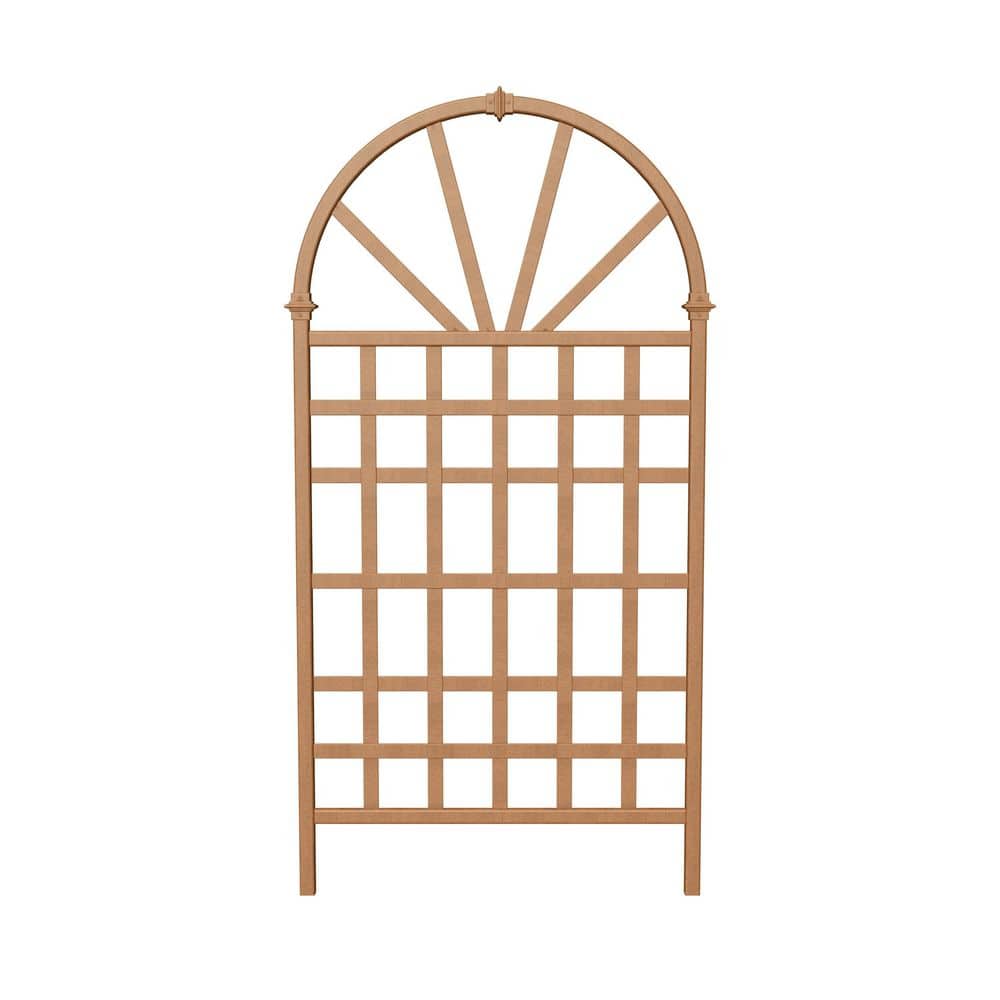 Savannah 39"W x 77"H Brown Composite Vinyl Garden Trellis