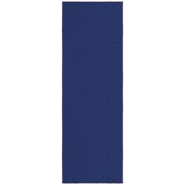 Emmy Non-Slip Rubberback Indoor Custom Cut Extra Long Runner Rug 2 ft. 7 in. X 19 ft., Navy