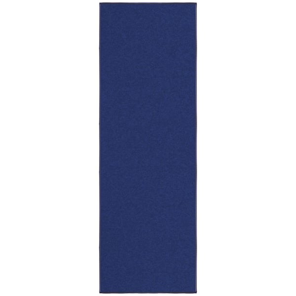 Ottomanson Oscar Collection Non-Slip Rubberback Modern Solid Design 2x5 Indoor Runner Rug, 1 ft. 8 in. x 4 ft. 11 in., Navy