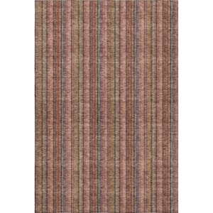 Mayfield Premium Machine Washable Abstract AMF982 Blush 3 ft. x 5 ft. Area Rug