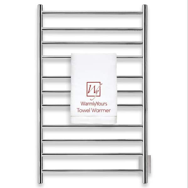 WarmlyYours Malta 11 bars Towel Warmer, Hardwired, Polished Stainless Steel