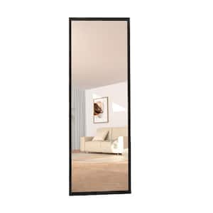 18 in. W x 58 in. H Rectangle Floor Mirror Full Length Mirror Wall Mirror Standing Mirror in Black