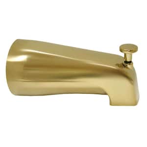 Metal Diverter Tub Spout with 1/2 in. CTS Slip Fit Connection in Polished Brass PVD