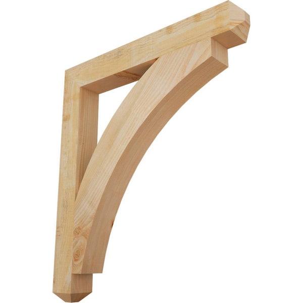 Ekena Millwork 4 in. x 36 in. x 32 in. Douglas Fir Thorton Craftsman Rough Sawn Bracket