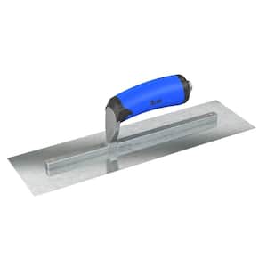 16 in. x 4 in. Razor Stainless Steel Square End Finish Trowel with Comfort Wave Handle and Long Shank