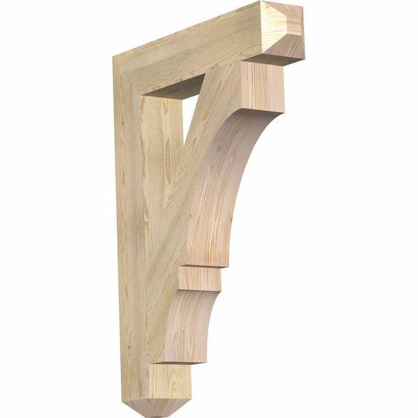 Ekena Millwork 6 in. x 44 in. x 32 in. Douglas Fir Balboa Craftsman Rough Sawn Bracket