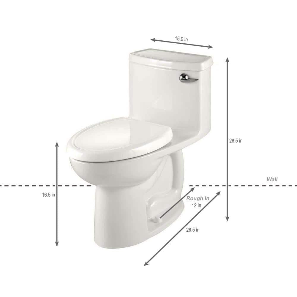 White Elongated High Efficiency One-Piece Toilet with Slow-Close Seat