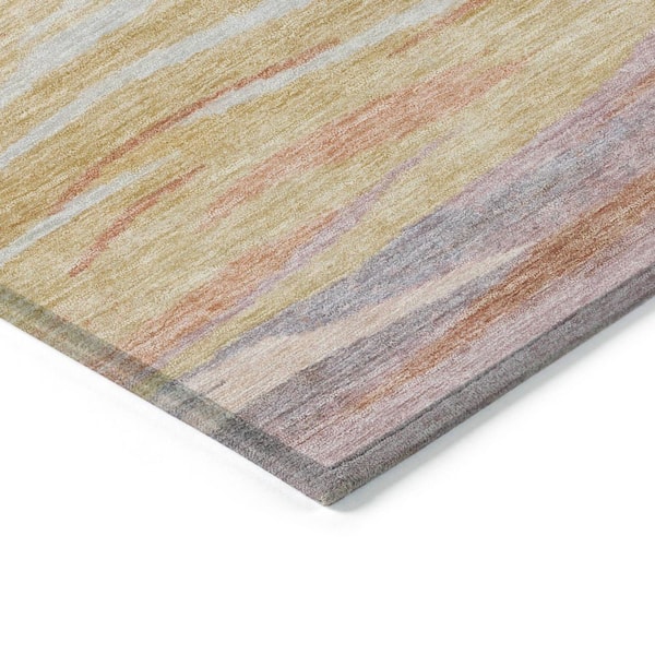 Chantille Machine Washable Indoor/Outdoor Abstract ACN1933 Salmon 3 ft. x 4 ft. Area Rug