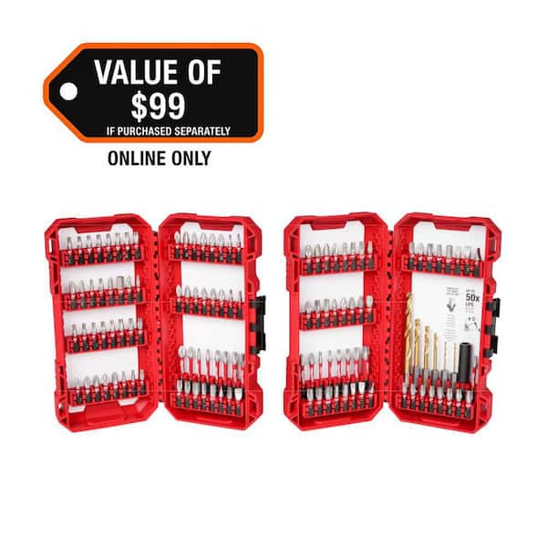 SHOCKWAVE Impact Duty Alloy Steel Screw Driver Bit Set (120-Piece)