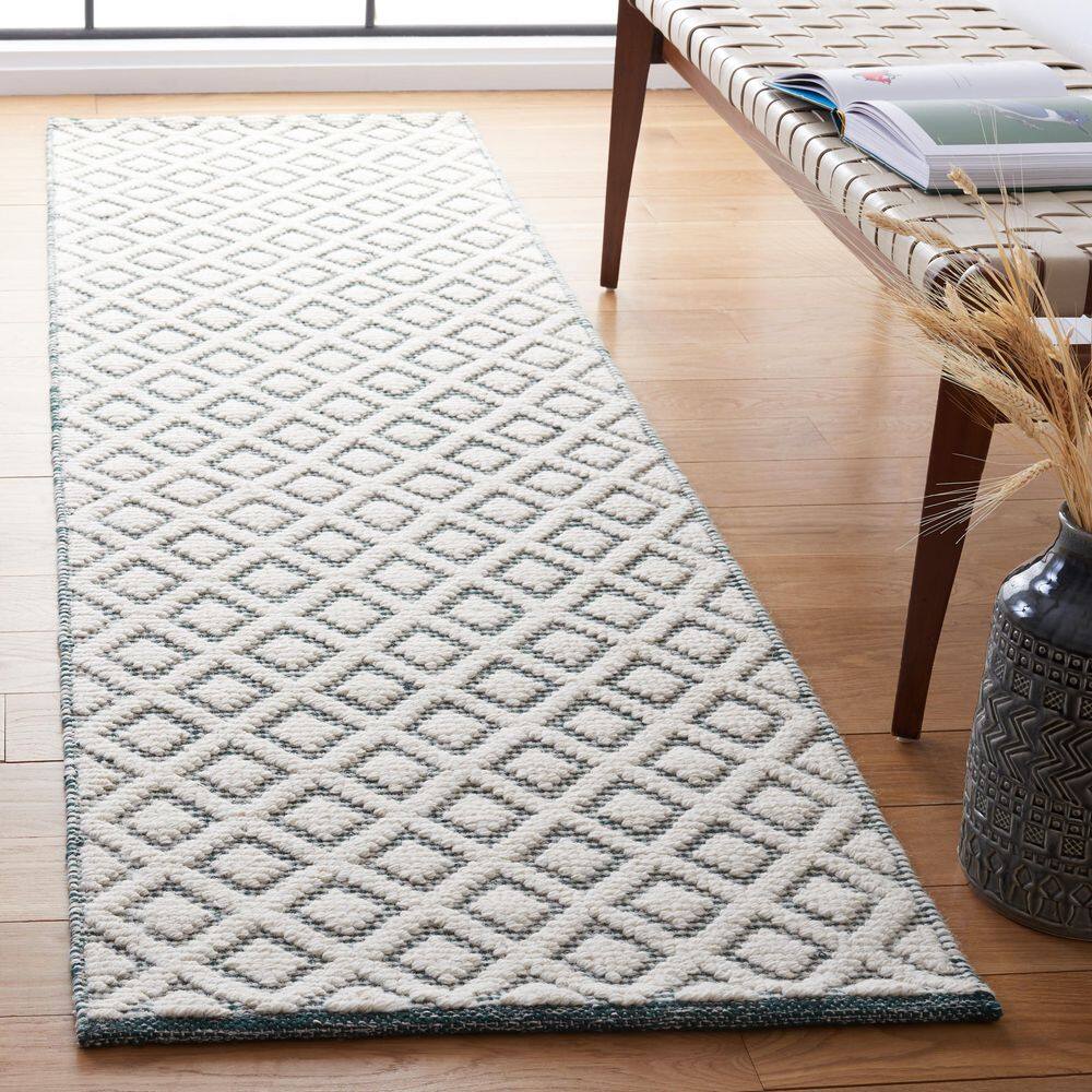 Vermont 2 ft. x 8 ft. Ivory/Green Geometric Runner Rug price history on PriceWatchPro