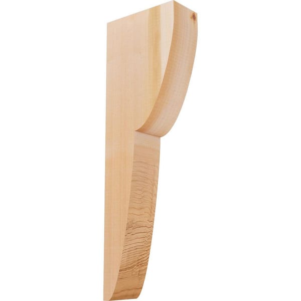 Ekena Millwork 3-1/2 in. x 8 in. x 24 in. Western Red Cedar Crestline Smooth Corbel
