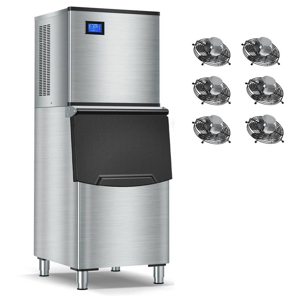 23.4 in. 780 lbs./24H Split Commercial Ice Maker 234-Full Size Ice Cubes/Cycle in Stainless Steel Freestanding