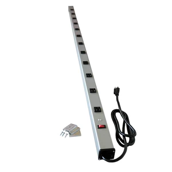 Legrand Wiremold 12-Outlet 15 Amp Industrial Power Strip with Lighted On/Off Switch, 6 ft. Cord