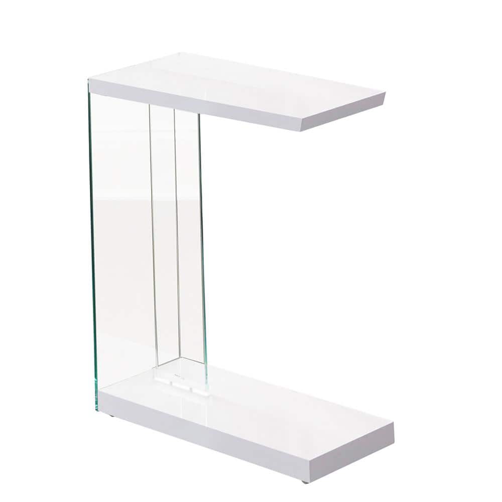 Elaina White Chair Side End Table