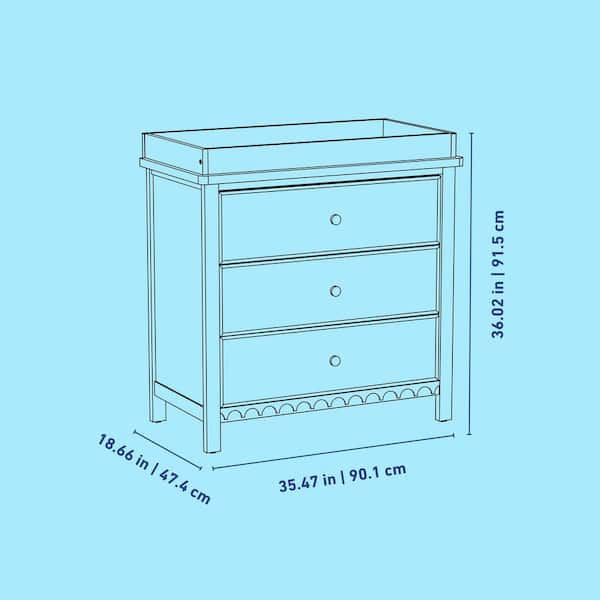 Reviews for Graco Sasha Sage 3 Drawer 35.47" Dresser with Changing  Topper | Pg 1 - The Home Depot