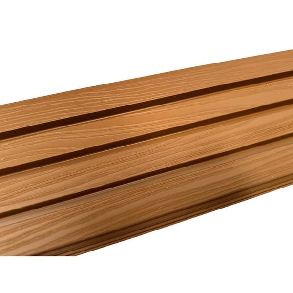 Ejoy 8.6 in. x 106 in. x 1.1 in. 4 Grid Composite Cladding Siding