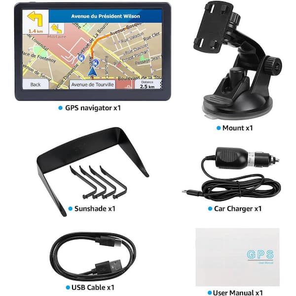 Vrbgify GPS Navigator for Car, Truck with 7 in. Touch Screen