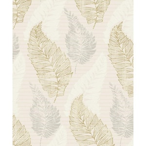 Rosemary Cream Leaf Paper Strippable Wallpaper (Covers 57.8 sq. ft.)