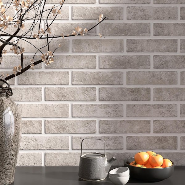 Jerica Ceniza Brick 2.95 in. x 11 in. Matte Porcelain Floor and Wall Tile (10.85 sq. ft. /Case)