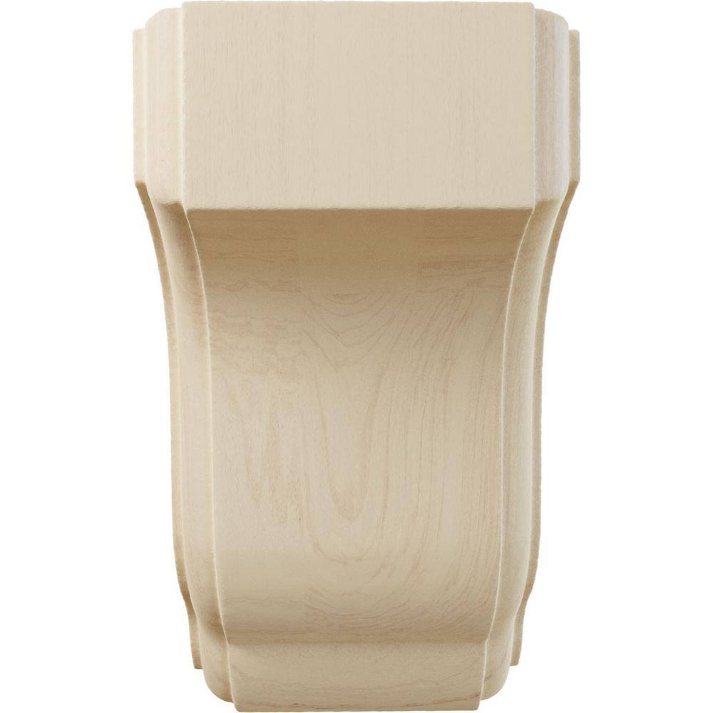Unfinished Rubberwood Traditional Mission Corbel 4.5"