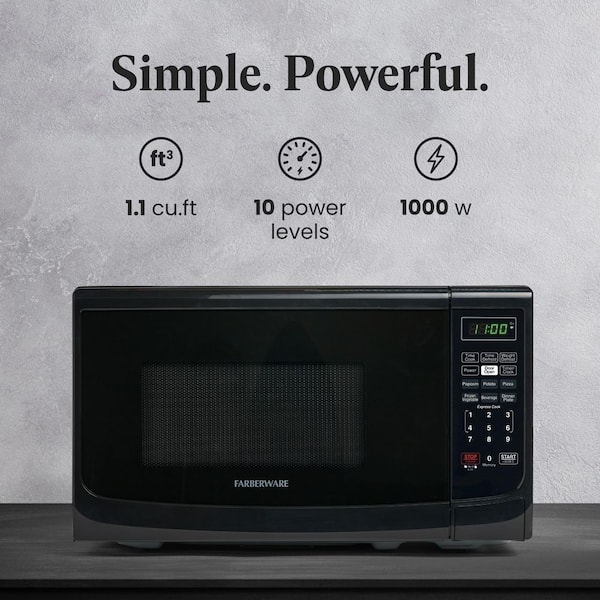 Classic 0.7 cu. ft. 700-Watt Countertop Microwave Oven in Black