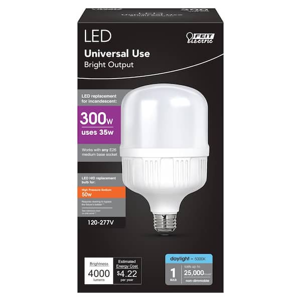 Feit Electric 300-Watt Equivalent BR40 Daylight (6500K) 120-Volt Pool and Spa Non-Dimmable LED Light Bulb (4-Pack)