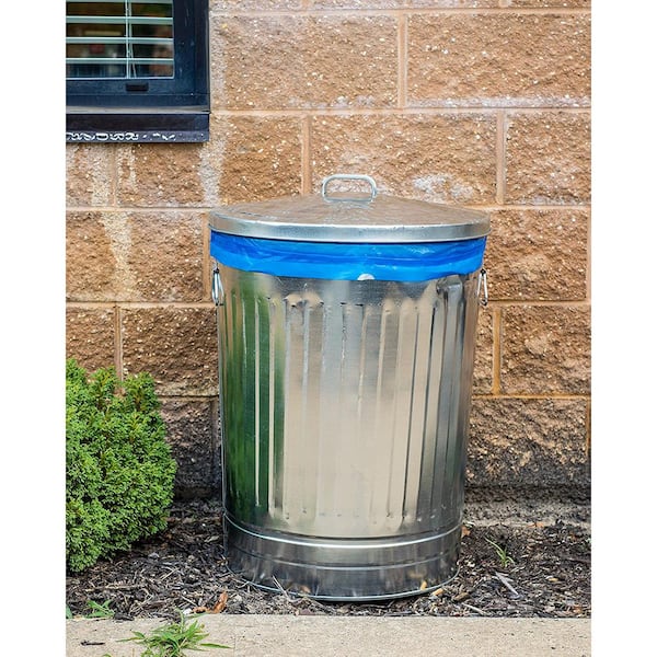 Aluf Plastics 13 gal. 0.7 Mil Blue Drawstring Trash Bags 24 in. x 27 in. Pack of 60 for Home, Kitchen and Office