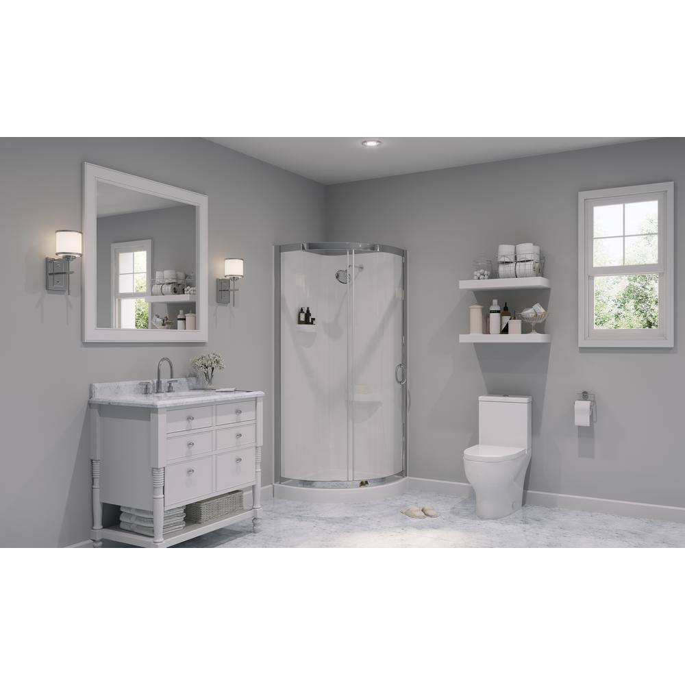 OVE Decors Breeze 32 in. L x 32 in. W x 76 in. H Corner Shower Kit with