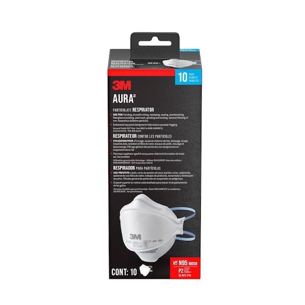 9205+ N95 Aura Particulate Disposable Respirator Foldable (10-Pack)