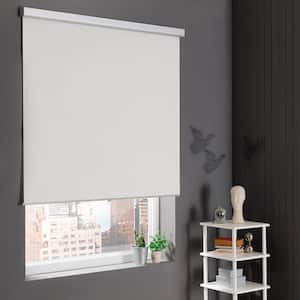 SUNFREE 34 x 72 Inch White Blackout Window Shades Cordless Window Blinds with Spring Lifting System for Home & Office