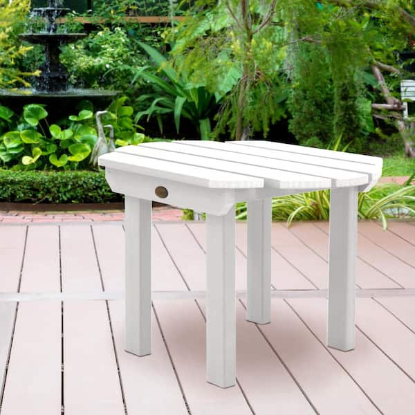 Classic Westport White Recycled Plastic Outdoor Side Table