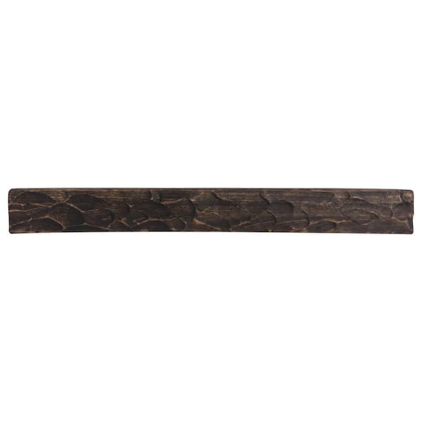 Dogberry Collections Rough Hewn 36 in. x 5.5 in. Dark Chocolate Mantel