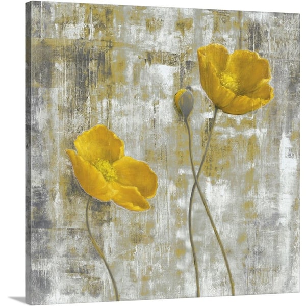 "Yellow Flowers I" by Carol Black Canvas Wall Art