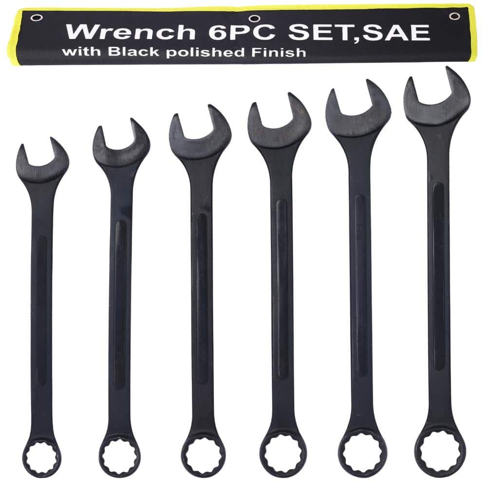 6-Piece SAE Jumbo Combination Wrench Set, Extra Large 1-3/8 to 2 in., Black Oxide Steel with Pouch price history on PriceWatchPro
