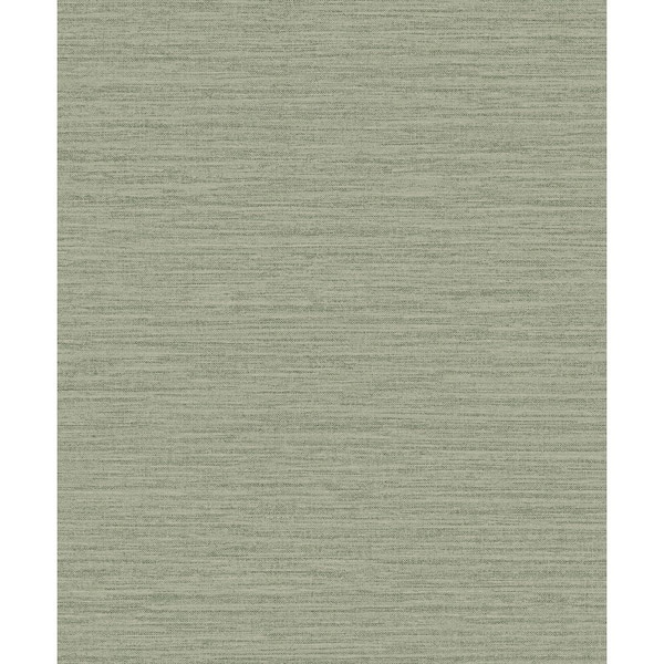 Unbranded Boutique Collection Green Horizontal Weave Effect Non-Pasted Paper on Non-Woven Wallpaper Sample